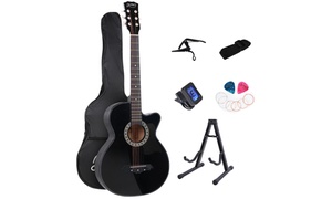 Wooden Acoustic Guitar with Accessories