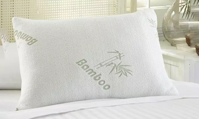 Bamboo Memory Foam Pillow with Removable Cover (1 or 2 Pack)