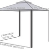 Image 14: Outsunny 3m x 3m Gazebo with Net Curtains, Stylish Metal Design