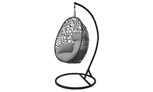  Rattan Garden Weave Egg Chair with Cushion 