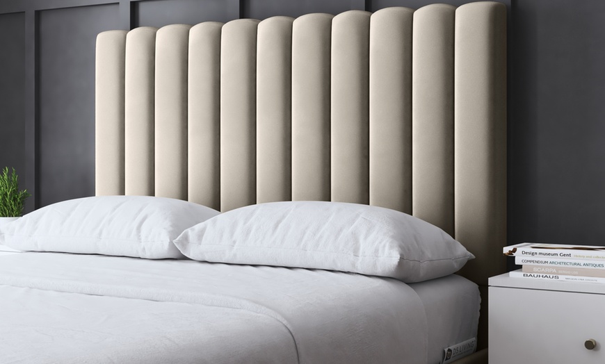 Image 4: Evangeline Panel Bed with Optional Ottoman Gas Lift Storage