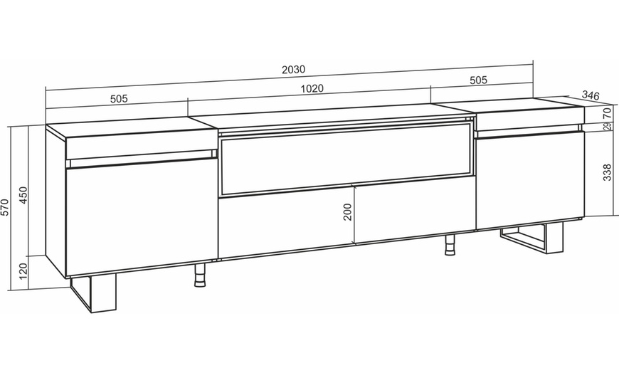 Image 37: Meuble TV avec ou sans cheminée électrique LED