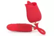10 Speed Rose G-spot Vibrator Clit Sucker Nipple Licking Sucking Dildo - Second Medium