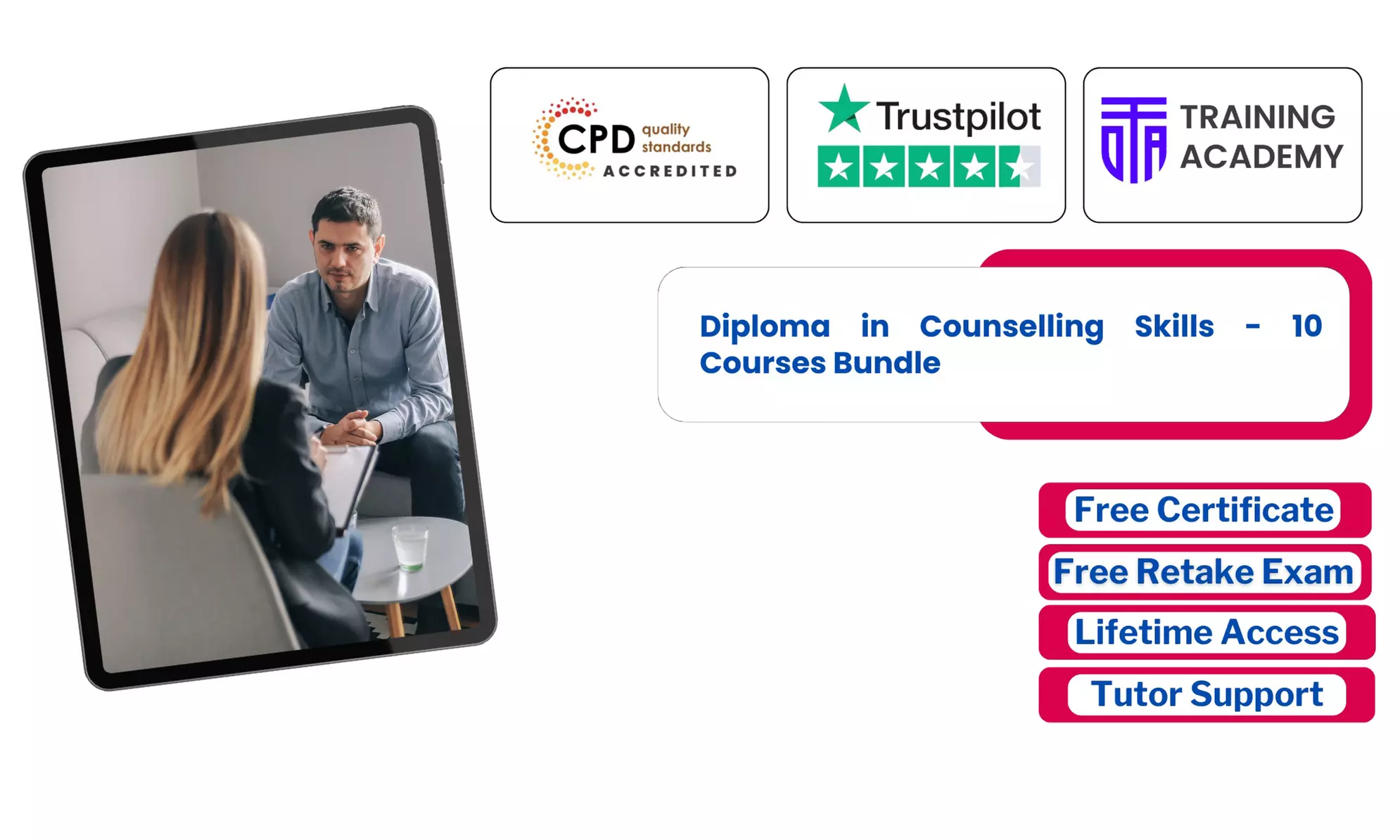 Online Counselling & Mental Health Courses Including Diplomas & Lifetime Access to 2,000 Courses Up to 79% Off - Primary Image