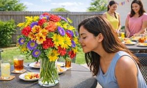 Flowers-Vase-Delivery Included on All Celebration Arrangements
