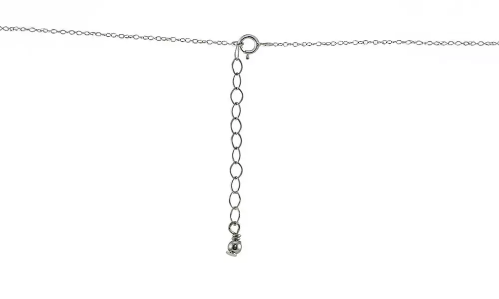 Sterling Silver Small Dainty Round Blue Topaz Choker Necklace