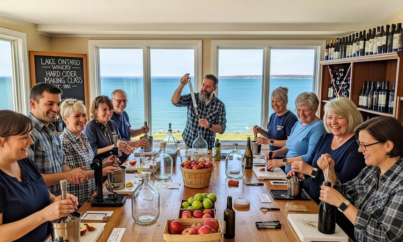 Join 2-Hour Hard Cider-Making Class for 2 or 4 w/ 1 Gallon Kit & Wood Fire Pizza @Lake Ontario(Up to 42%Off) - Primary Image