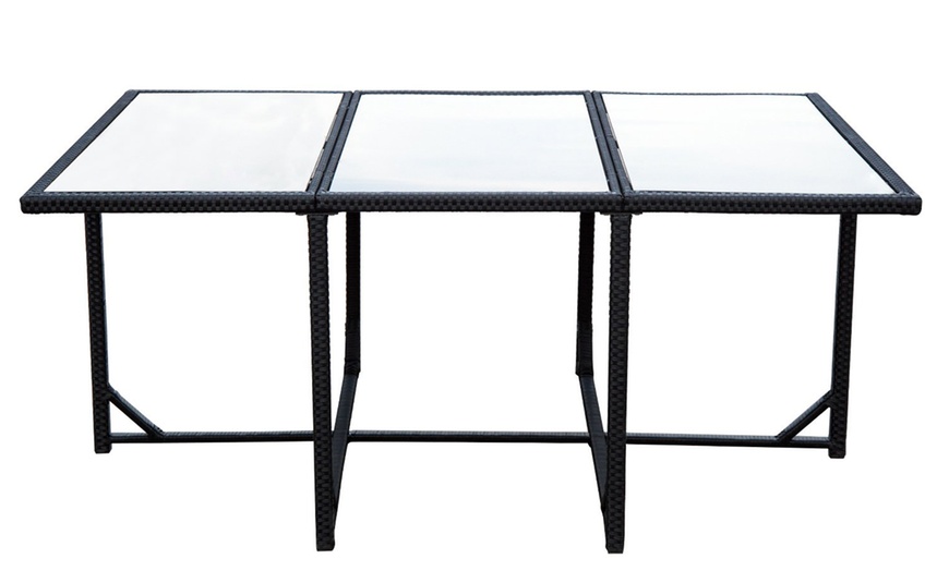 Image 6: 10-Seater Outsunny Rattan Garden Furniture Set with Cushions and Table