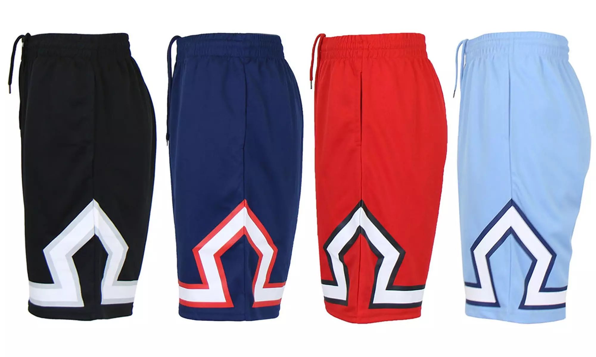 4-Pack Men's Moisture Wicking Performance Mesh Shorts - (Multiple Styles)