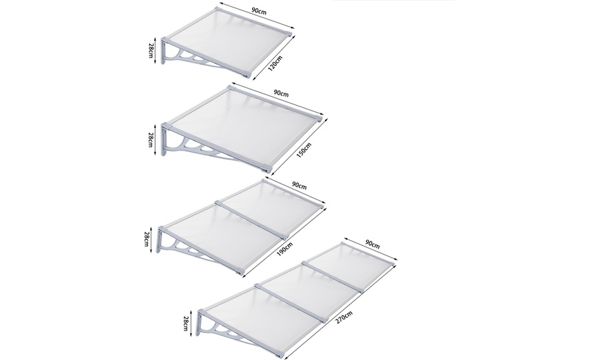 Image 19: All-Weather Plastic Sloped Canopy