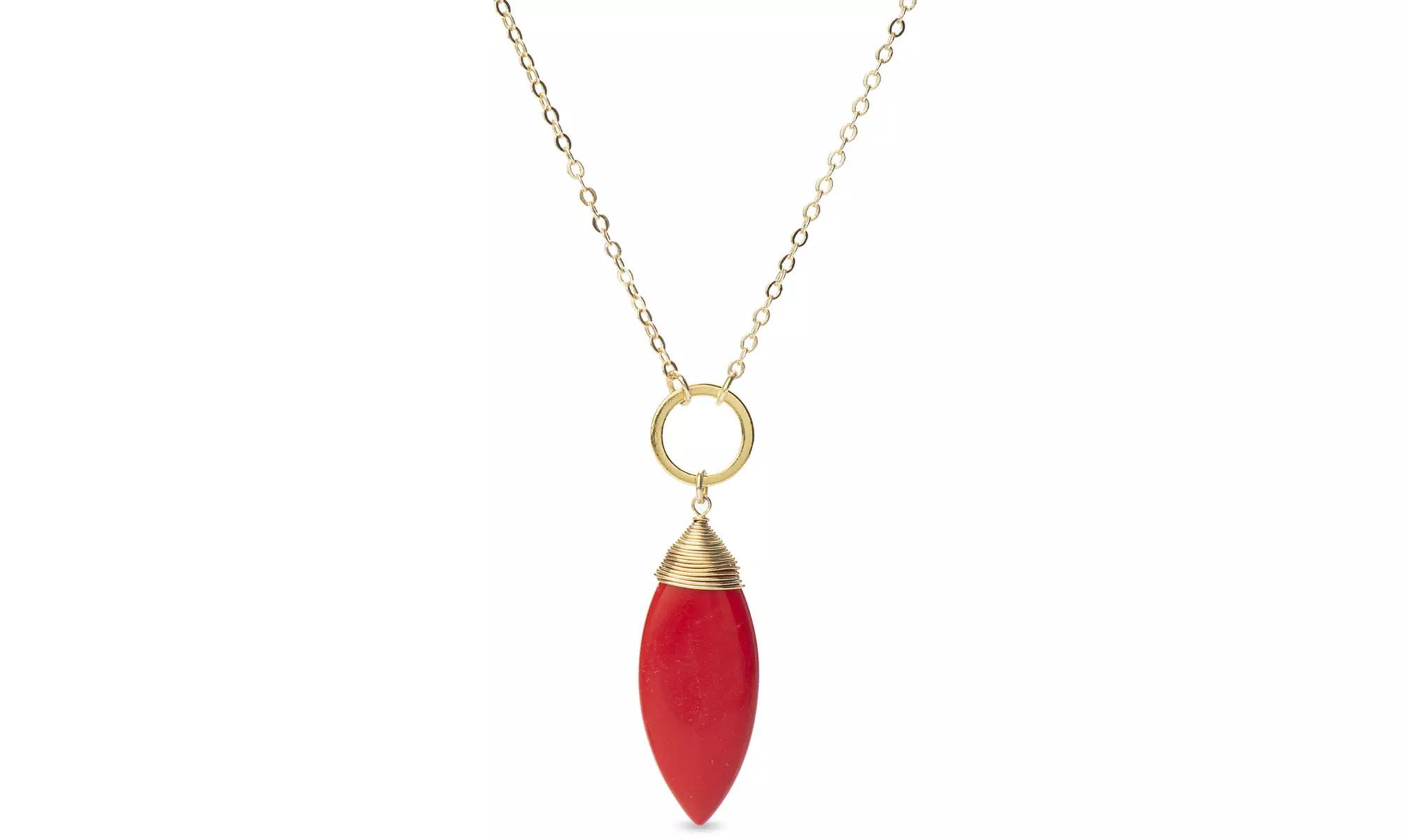 Luxenter Halskette mit Korallen-Anhänger