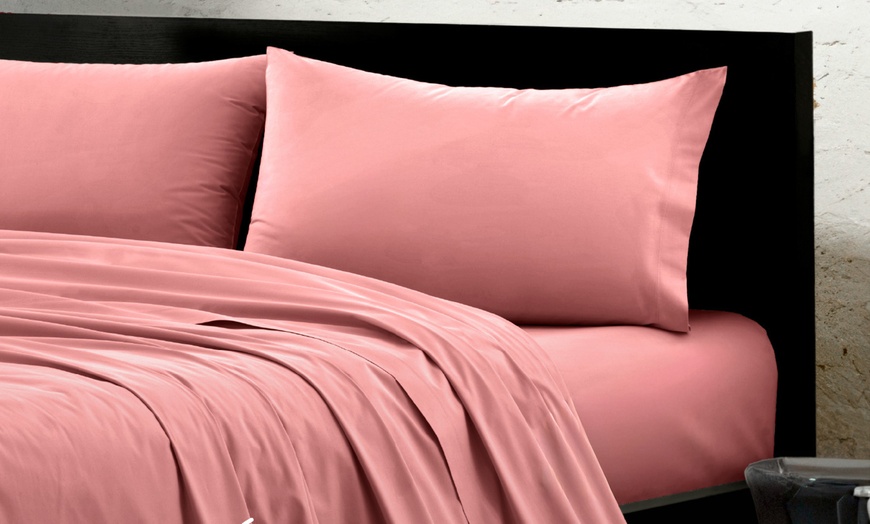 Image 6: Completo letto matrimoniale in 100% cotone percalle