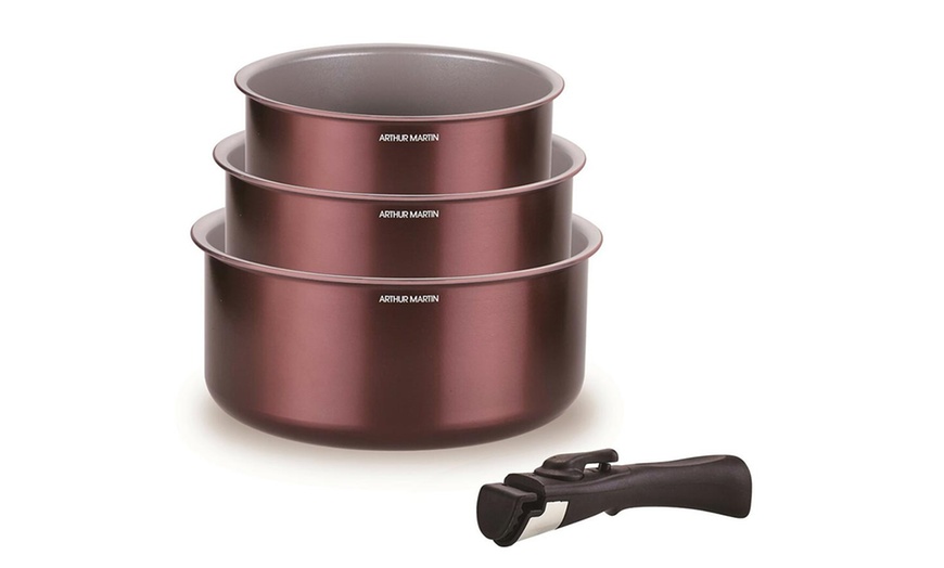 Image 2: Arthur Martin Set of 3 Casseroles with Durable Non-Stick Design 