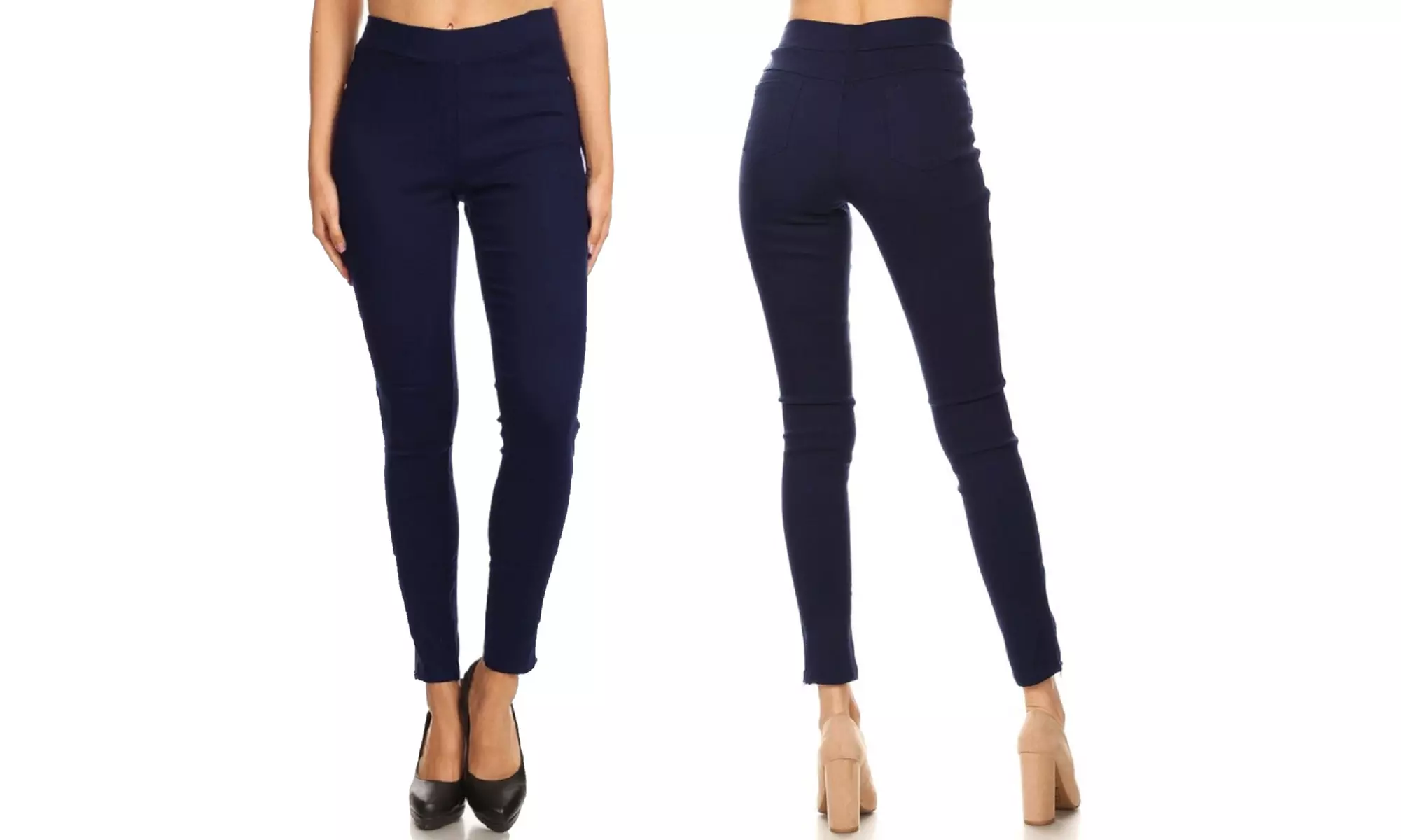 JVINI Women's High Waist Jegging Pull-On Stretch Pant With Plus Sizes