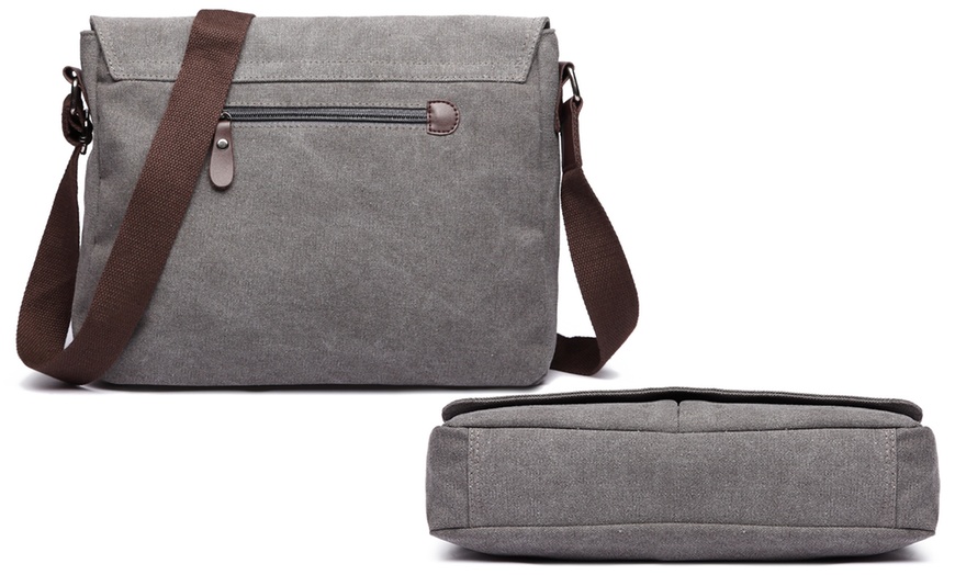 Image 6: Men's Canvas Messenger Bag