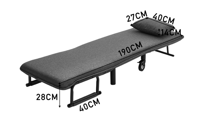 Image 7: Linen Lounge and Sofa Bed with a Pillow