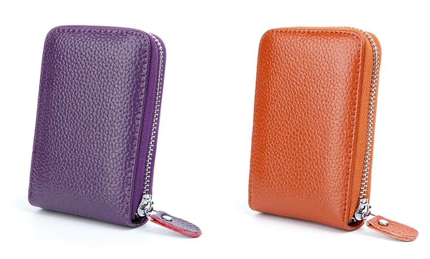 Image 10: Cartera de cuero para tarjetas