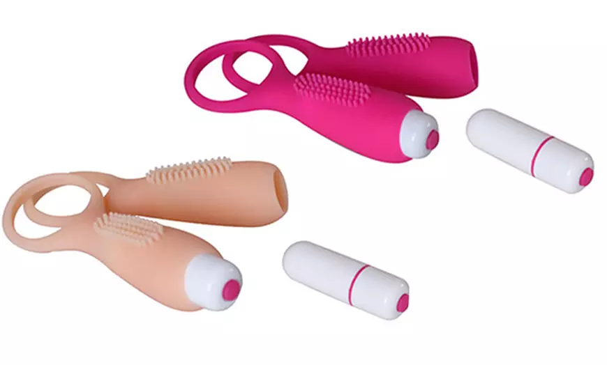 Image 2: Men's Vibrating Penis Rabbit Ring