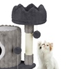 Image 7: 53cm/107cm Cat Tree Tower Indoor Cat Bed with Scratching Post