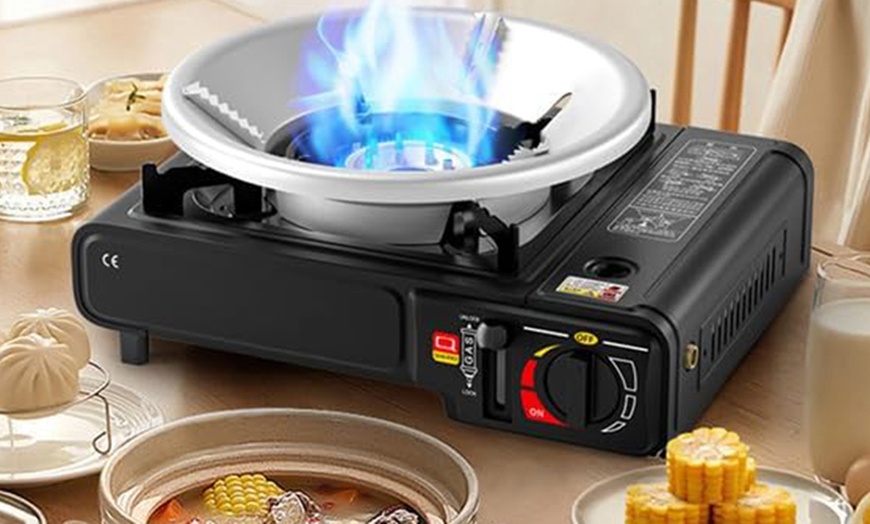 Image 3: Portable Camping Stove with Carry Case