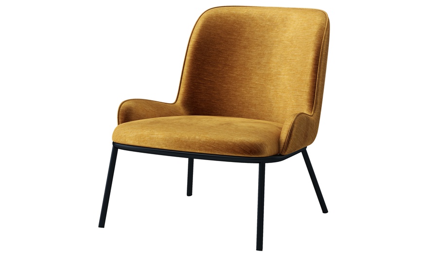 Image 3: Poltrona in velluto vintage e metallo nero Doosense