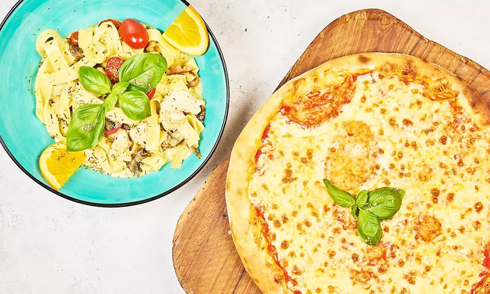 Knusprige Pizza nach Wahl für 2 oder 4 Personen – ideal zum gemeinsamen Schlemmen und Genießen (bis 46% sparen) - Primary Image