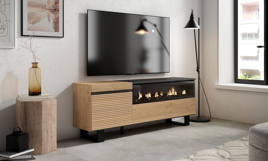 Image 17: Meuble TV avec ou sans cheminée électrique LED