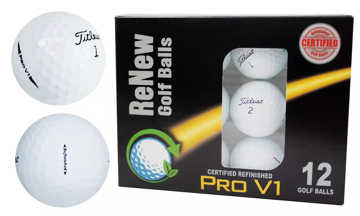 Titleist Pro V1 Golf Balls Certified Refinished 12 Pack