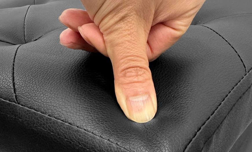 Image 19: Puf cuadrado en ecopiel con almacenamiento