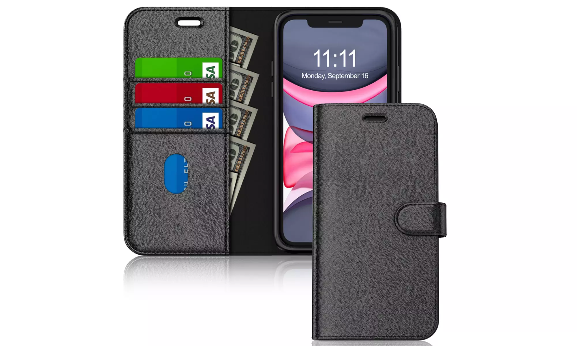 Wallet Case for iPhone 11with Card Holder and Stand