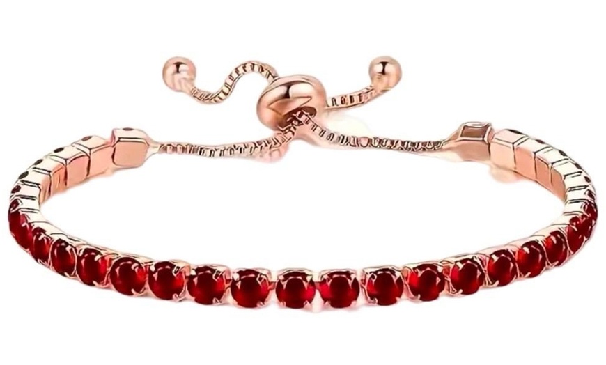 Image 5: Adjustable Friendship Crystal Bracelet