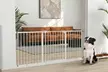 Pawhut Adjustable Metal Pet Safety Gate with Auto-Close Door - Image 2