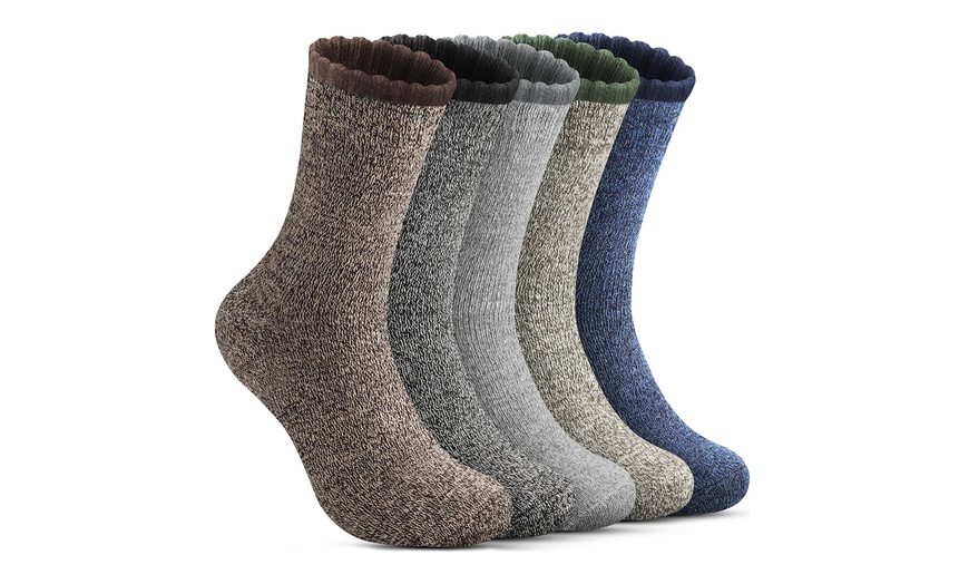 Image 1: Lot de 5 ou 10 paires de chaussettes thermiques