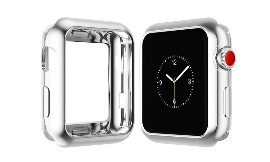 Image 3: Soft Flexible Anti-Scratch Resist Cover Protective Bumper Case for Apple Watch