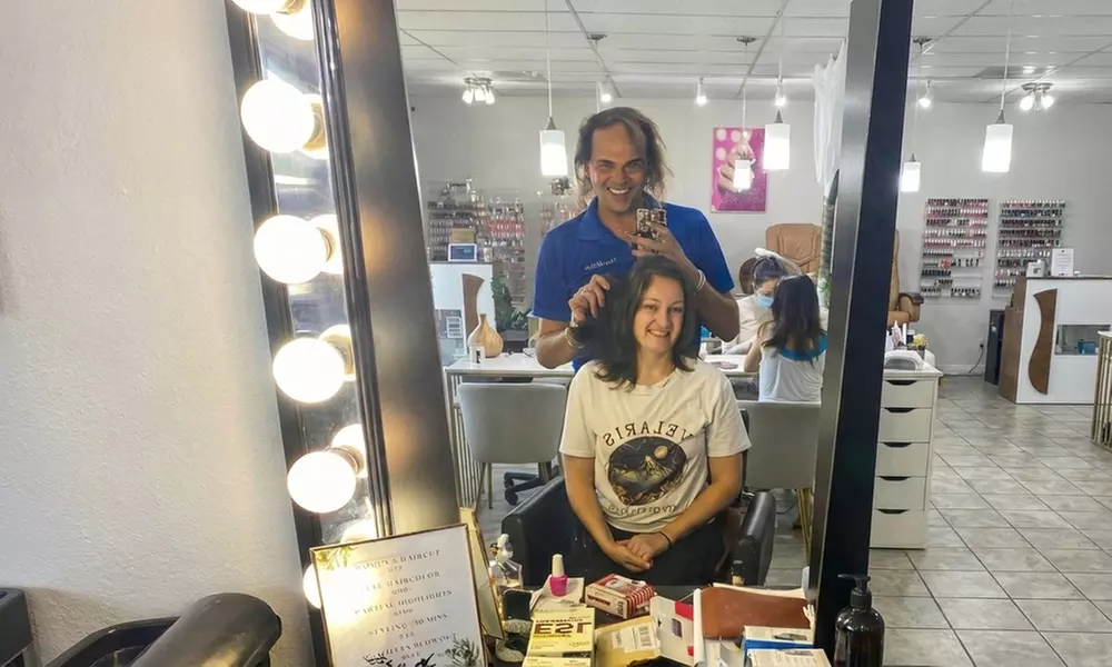 Color Roots / Full Color, Shampoo Style, or Women's Haircut - Regular