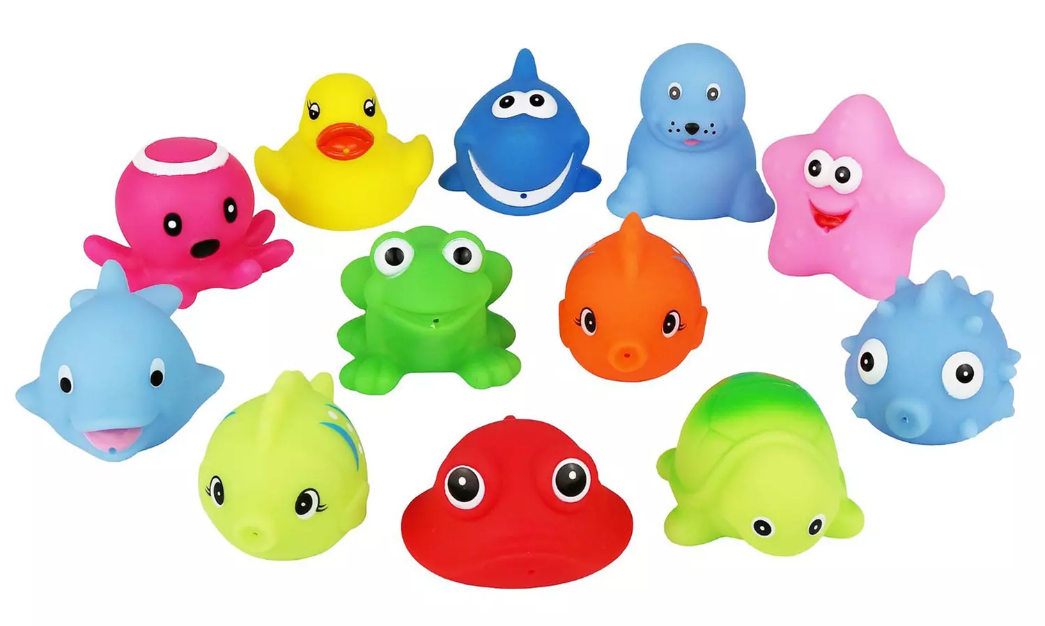 Click N' Play Assorted Colorful Squirter Bath Toys (12-Pack) - Primary Image