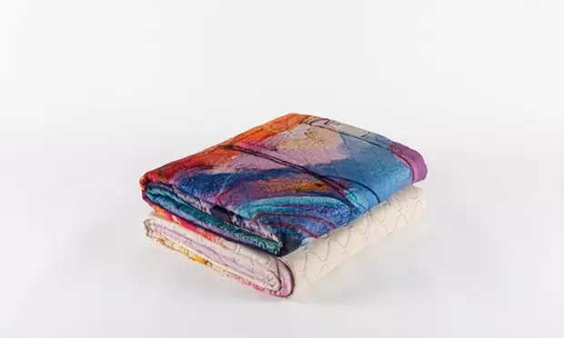 Italiaanse lichte sprei met 3D-print voor tweepersoonsbed