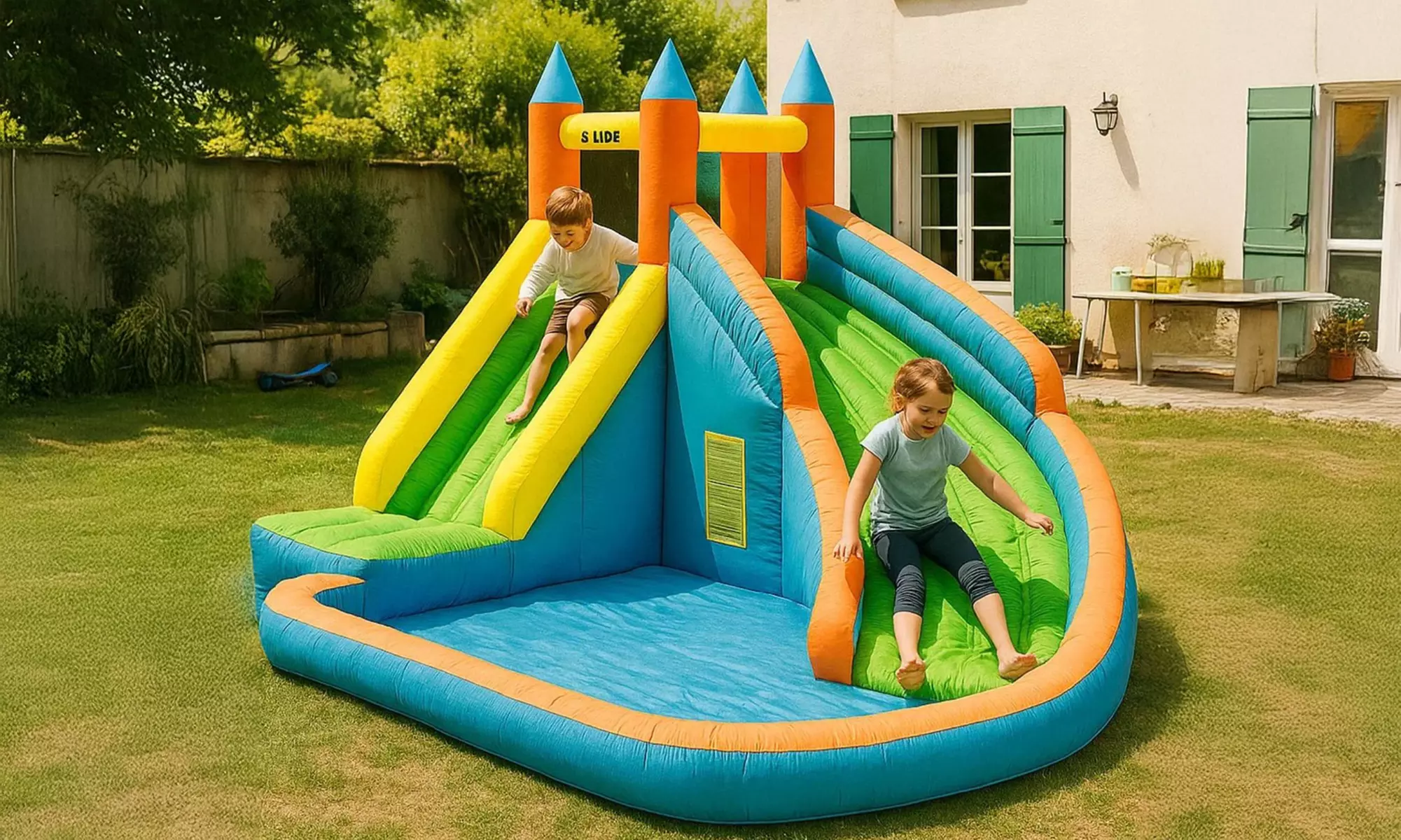 Opblaasbaar springkasteel voor kinderen 'Jungle Aquatique' - Image 5