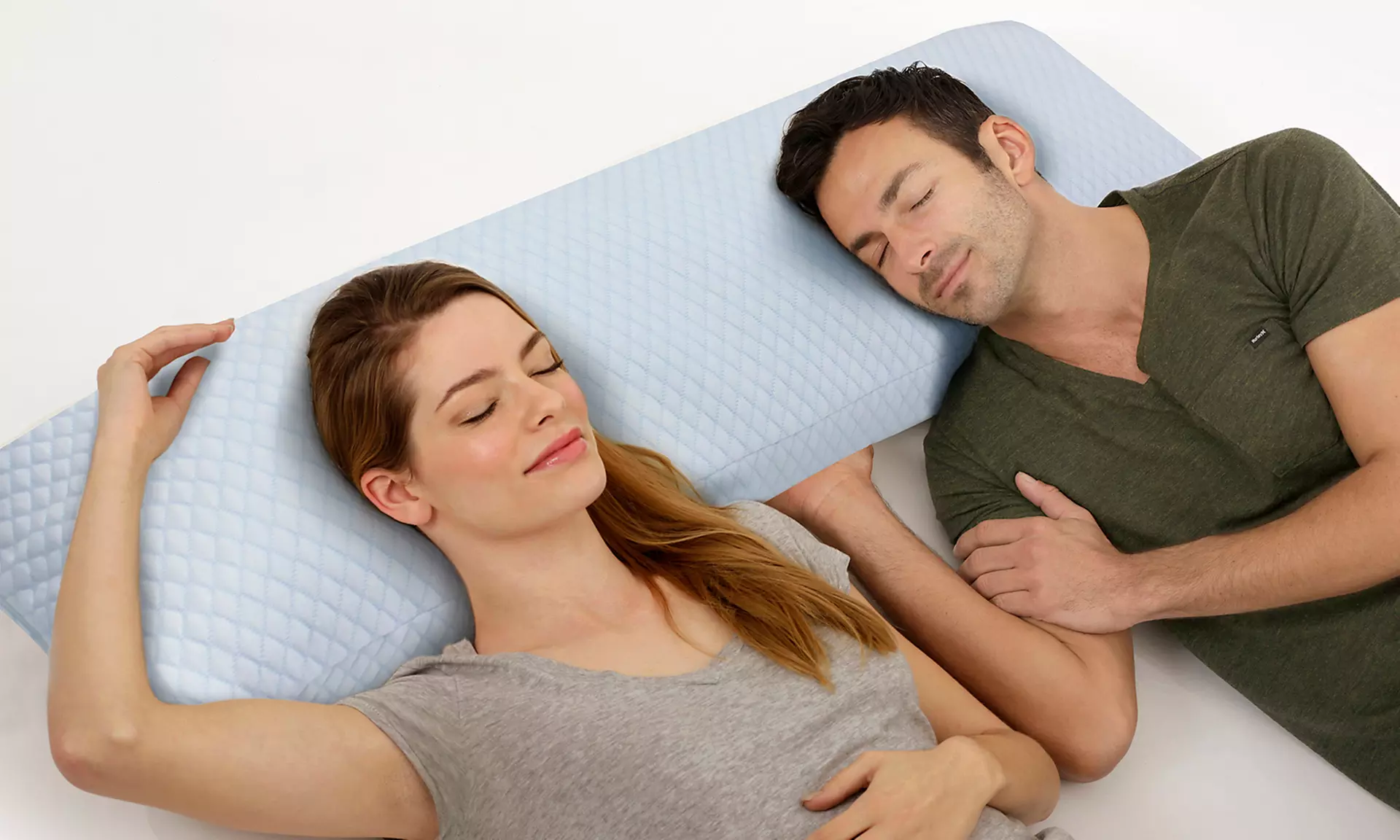 Cool Blue Gel Memory Foam Maternity/Body Pillow - Primary Image
