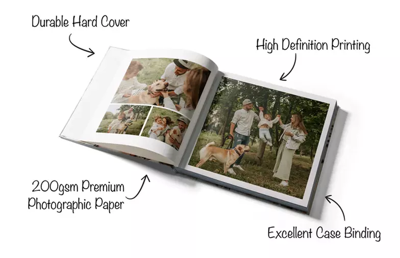 Personalised Hardback Photobooks with Up to 200 Pages from Printerpix