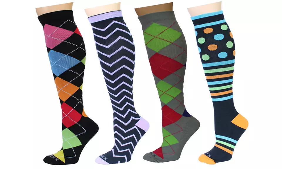 REXX Support and Recovery Women's Compression Socks (4-Pack) - Primary Image