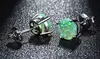 925 Sterling Silver 2.00 CTTW Round Cut Fire Opal Stud Earrings Multiple Options