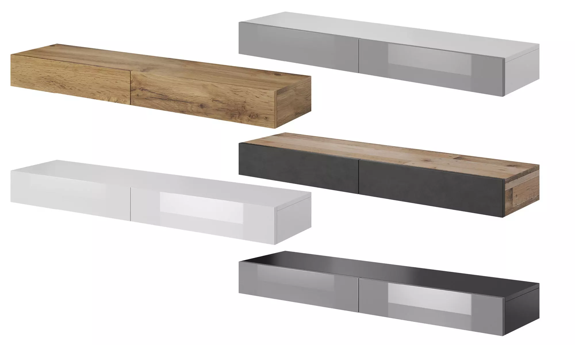 Meuble de télévision suspendu Sierra, livraison offerte - Primary Image