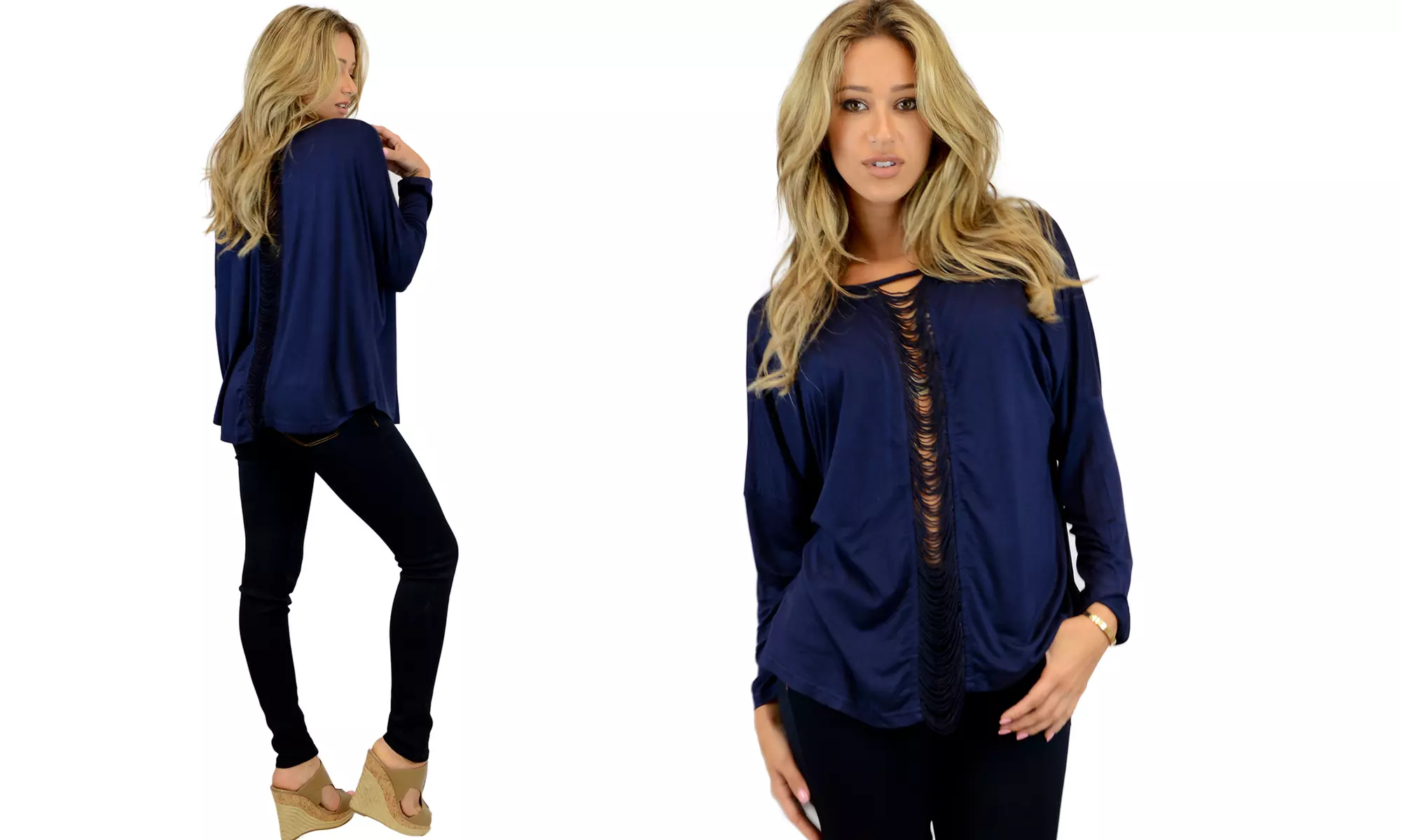 Women's Shredded Blouse - Second Medium