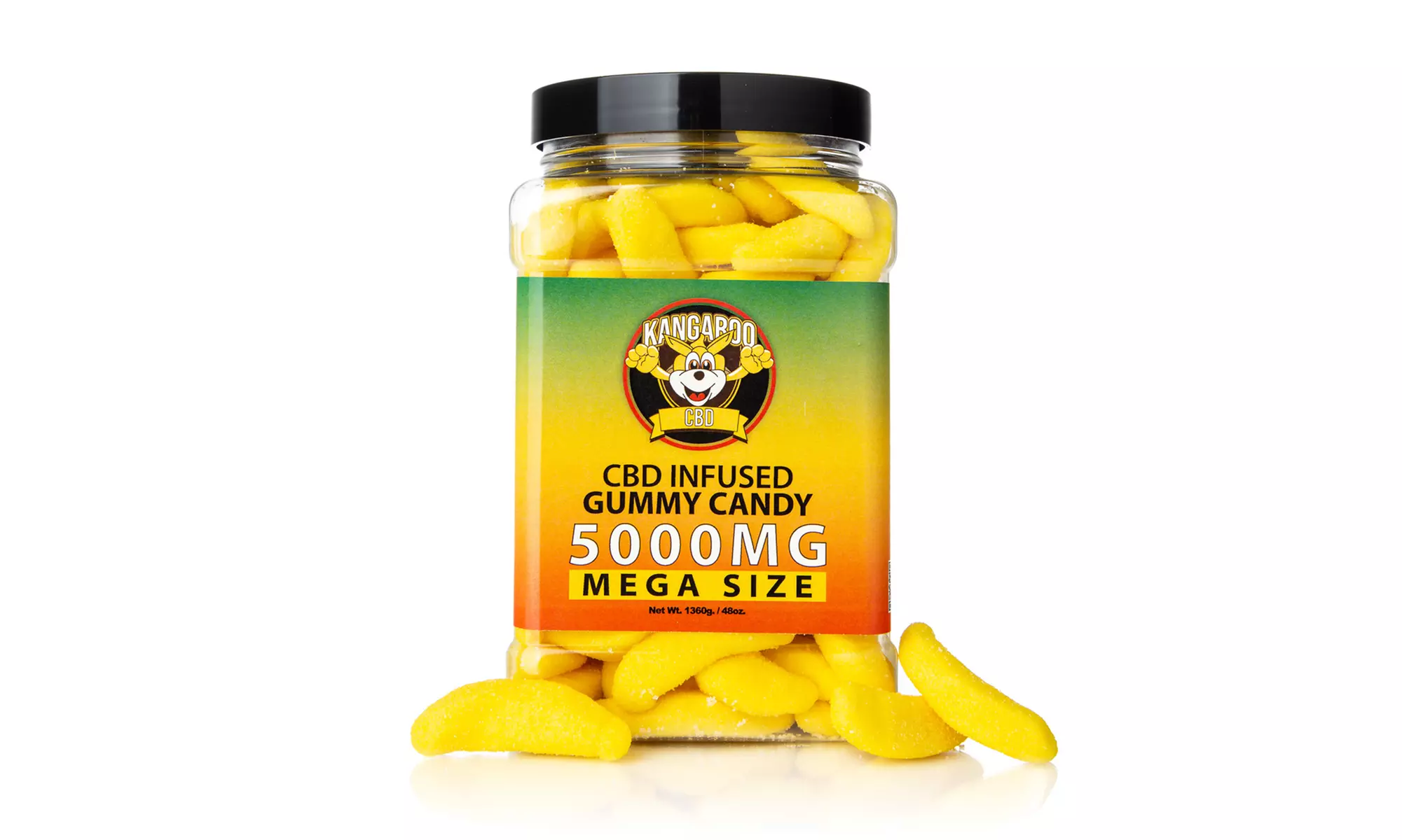 Extra Strength MEGA Size 5000MG Potent CBD Gummies from Kangaroo - 48oz