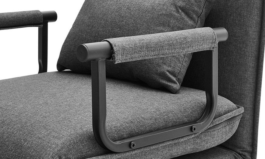 Image 6: Linen Lounge and Sofa Bed with a Pillow