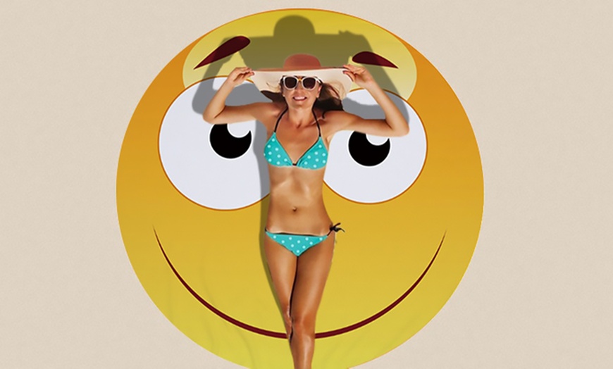 Image 13: Microfibre Emoji Beach Towel
