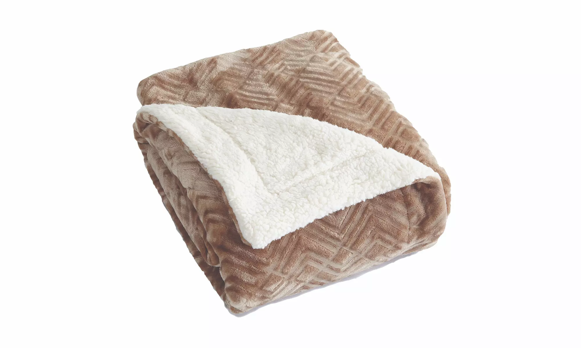 Cozy Plush Velvet & Sherpa Reversible Throw Blanket