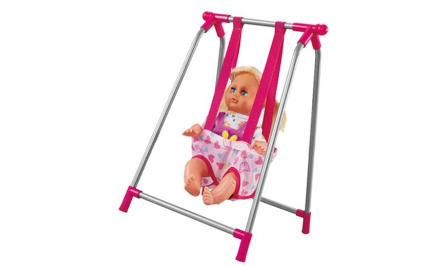 Image 4: Deao Five-in-One Baby Doll Pretend Play Set with Accessories