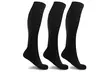 3-6 Pairs Knee-High Solid Compression Socks for Men & Women Graduated 15-20 mmHg - Second Medium